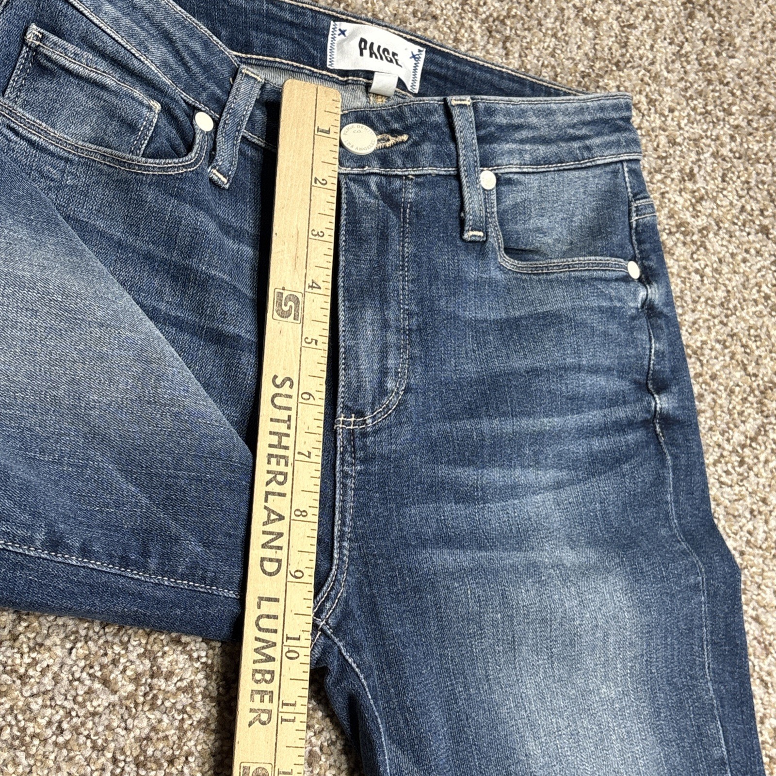 Paige Hoxton Straight Ankle Jeans Size 25 X 25 Raw Hem - View 8