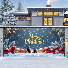 TTCHANG Christmas Garage Door Cover, Large Christmas Banner Backdrop Decorati...