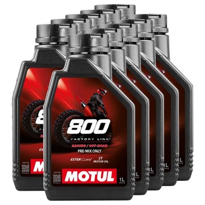 Motoröl Motul 2T synthetisch 800 Factory Line Offroad Racing 10 X 1 Liter API TC