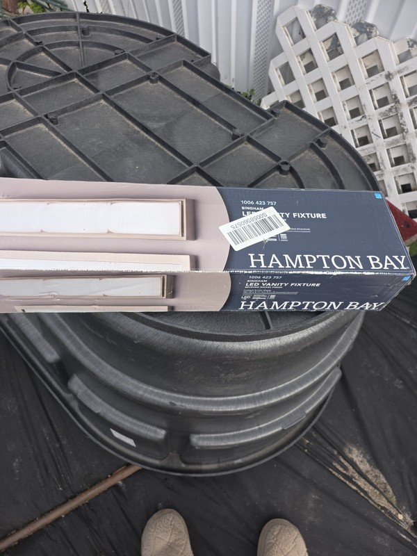 new Harbor Bay brushed nickel vanity LED light