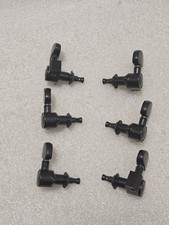 Grover Original Guitarra Máquina Cabezales Afinadores Negro Juego De 6 Nuevo Antiguo Stock