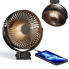 Magnetic Cruise Cabin Fan with 8000mAh Battery, LED Light & Power Bank, Tripo...