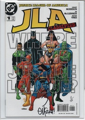 JLA: CLASSIFIED #1   SIGNED - REMARKED BY ED MCGUINNESS   RARE   NUMBERED COA