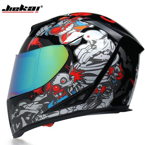 Bluetooth Full Face Motorcycle Helmet Double Lens Bike Bicycle Crash Helmet DOT - Foto 30 di 60