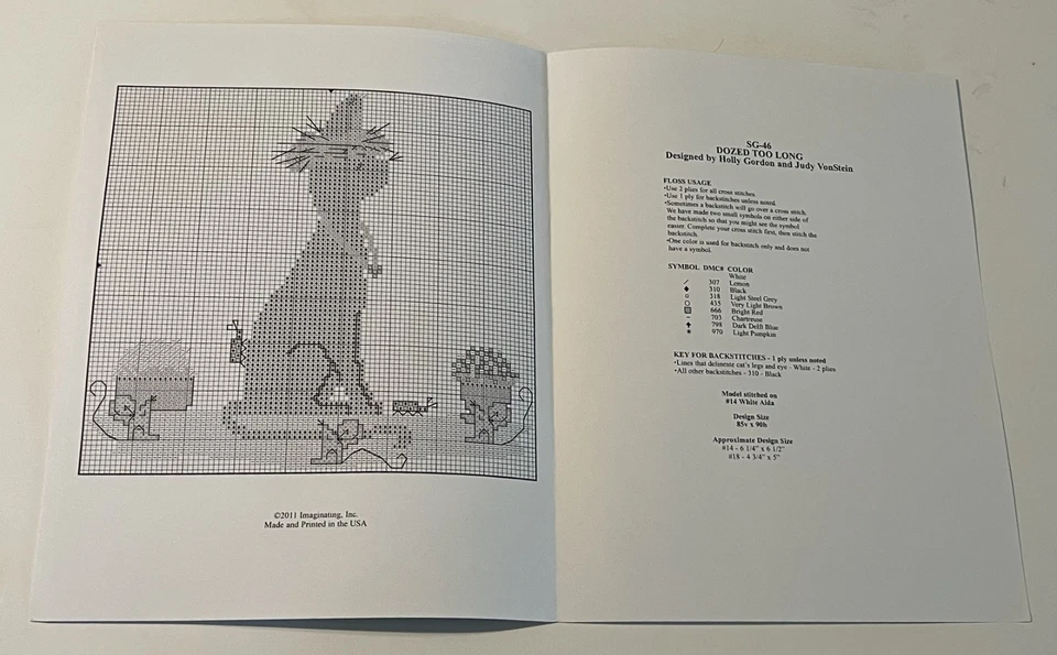 FREE SHIP! Imaginating Cross Stitch "Dozed Too Long" SG-46 - Image 2 of 3