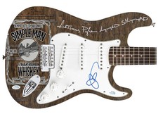 Lynyrd Skynyrd Johnny Van Zant Artimus Pyle Autographed Guitar Exact Proof ACOA
