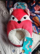 Squishmallows Kids Slip-On Slippers Red White Size 13-1