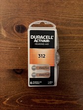 Duracell Activair Hearing Aid Batteries Size: 312 6 Pack Exp. 11/2028