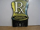 ANTIQUE REGISTERED PHARMACIST LICENSE PLATE TOPPER 1930'S VINTAGE AUTOMOBIL
