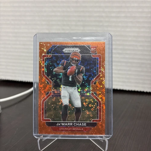 2021 Panini Prizm Ja'Marr Chase ORANGE DISCO Rookie RC Jamarr Jamar #337 SP