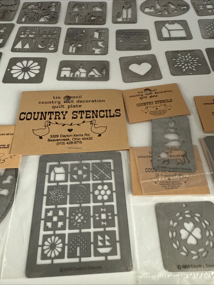 Gran Lote De 27 Plantillas Country Placa De Lata De Colección Nuevas Y Usadas Foto 3 de 4