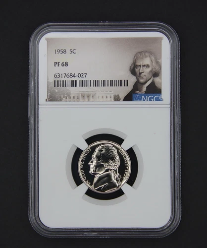 1958 Jefferson Nickel,  NGC PF68, Flawless Appearance, *SHIPS FREE*