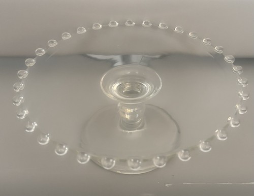 Vintage Imperial Glas Schuhnagelrand kleine runde Standschale - Bild 2 von 7