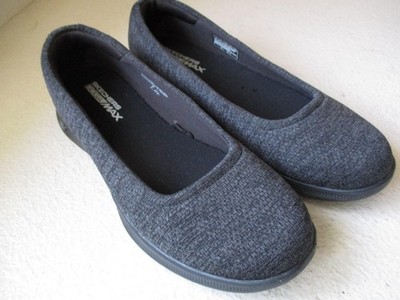 Skechers Shoes Womens 9 Go Step Lite Gray Ballet Flats Goga Max Comfort Slip On