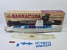 Vintage REMCO Barracuda Motorized Atomic Submarine Toy w Box  READ