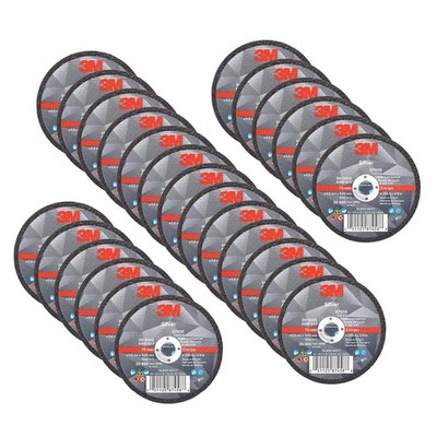 3M Silver Cut-Off Wheel, 87458, T1, 3 in x .035 in x 3/8 in, Pack of 25, Precisi