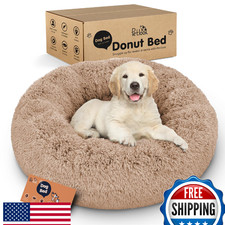 Donut Dog Bed - Anxiety Relief, Fluffy  Calming Design - Premium Comfort