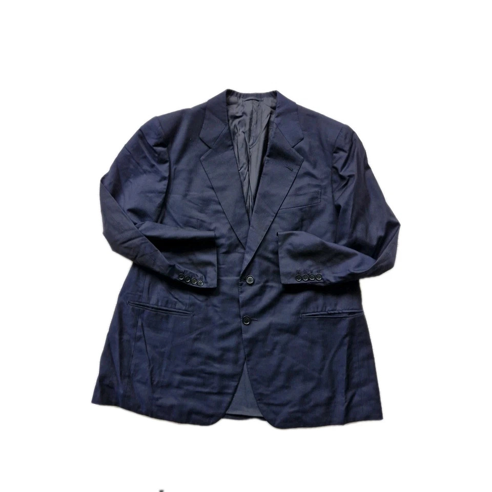 Vintage Angelo Roma Mens Single Breasted Blazer Jacket Wool Navy. UK XL Short. — 第 2/4 张图片