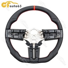 Full Leather Sport Steering Wheel For Ford Mustang Gt 2004-2009 Red Line
