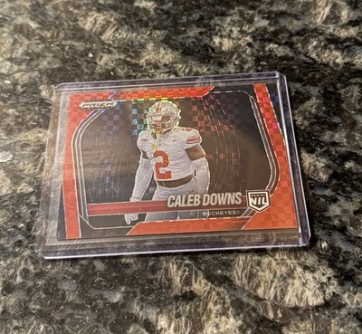 CALEB DOWNS 2025 Prizm Black RED POWER PRIZM /75 Cowboys OSU #190 NIL SP RC