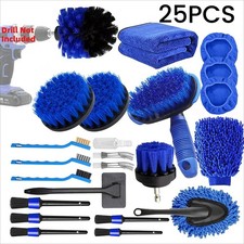 Car Cleaning Kit, 25Pcs Car Detaling Wash Kit Drill Brush, Auto Detail Brush Set