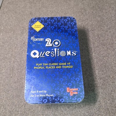 University Games Cardgame 20 Questions Travel Tin COMPLETE Excellent Condition 