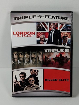 London Has Fallen/Triple 9/Killer Elite Triple Feature DVD VG Gerard Butler