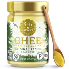4th & Heart Original Grass Fed Ghee, Clarified 9 Ounce (Pack of 1), 9oz