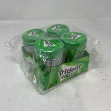 4 PACK Trident Vibes Spearmint Rush Sugar Free Gum 40 Pieces Per Bottle