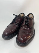 Hanover 2351 Long Wing Tip Leather Shoes Cordovan Combination Last Size 10 C/R N