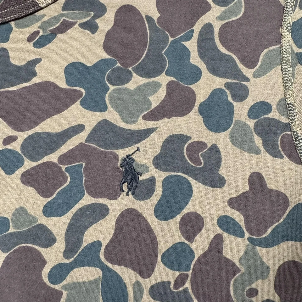 Polo Ralph Lauren Sudadera Para Hombres Grande Camuflada Cuello Redondo Pullover Bordado Poni Foto 2 de 4