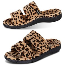 Garonne Women's Dual-Strap Adjustable Open-toe Slippers with Arch Support,...
