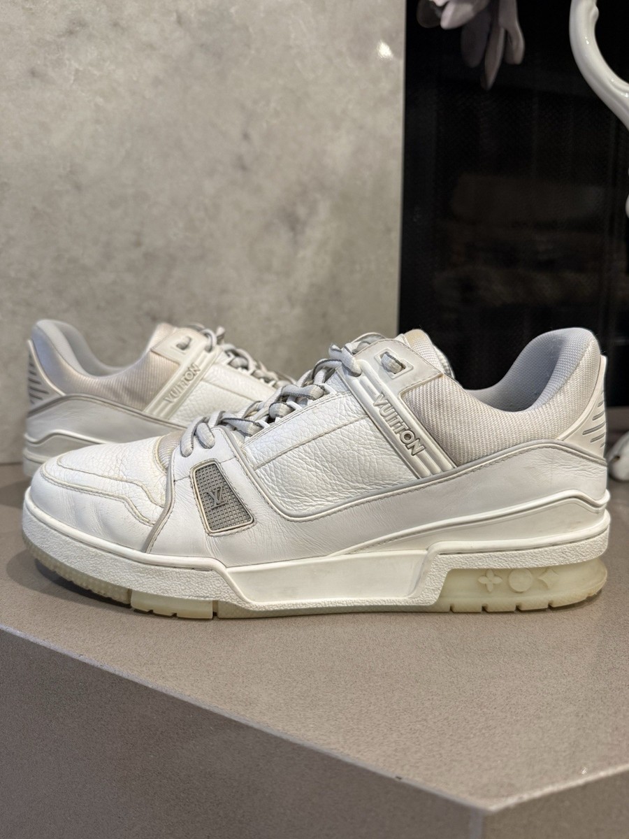 Louis Vuitton White LV Trainer Sneaker - Size LV 8 /US 9 | eBay