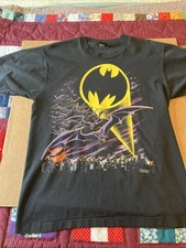 1988 Vintage Batman T-Shirt Size L Single Stitch Made in USA Screen Stars Best