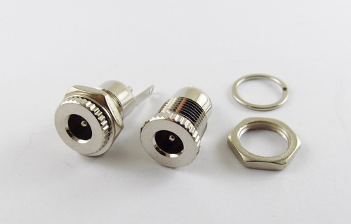 Copper 5.5mm x 2.1mm DC Power Jack Socket Female Panel Mount Adapter Connector - Picture 4 of 4