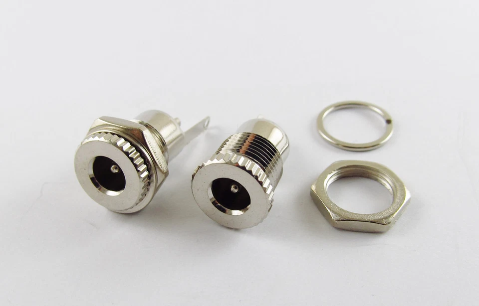 10x DC Power Supply Jack Plug Socket 5.5mm x 2.1mm Female Panel Mount Connector - Image 3 of 4