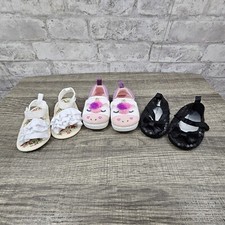 Lot of 3 Infant Girl Shoes Size 2