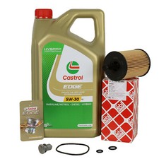 Produktbild - Febi Ölfilter +5L Castrol 5W30 Öl für 1.6/2.0TDI Audi A3 VW Golf 6 Passat Touran