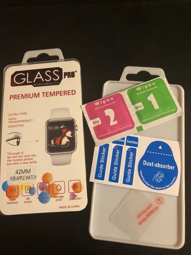 Apple Watch 38mm/42mm Screen Protector Tempered Glass Scratch Pro - Picture 3 of 5