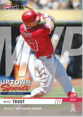 Mike Trout - MLB TOPPS NOW  Card AW-6 WINNER OF THE AL MVP AWARD
