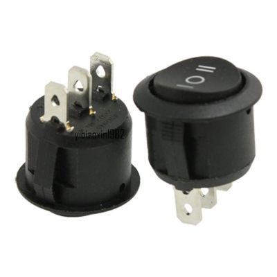 ON-OFF-ON 3 Position 3-Pin SPDT Round Rocker Switch 10A/125V 6A/250V ...