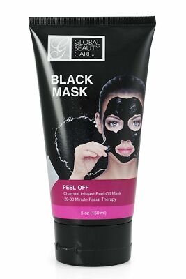 Global Beauty Care Black Mask: Charcoal Infused Peel-Off Mask 5 oz