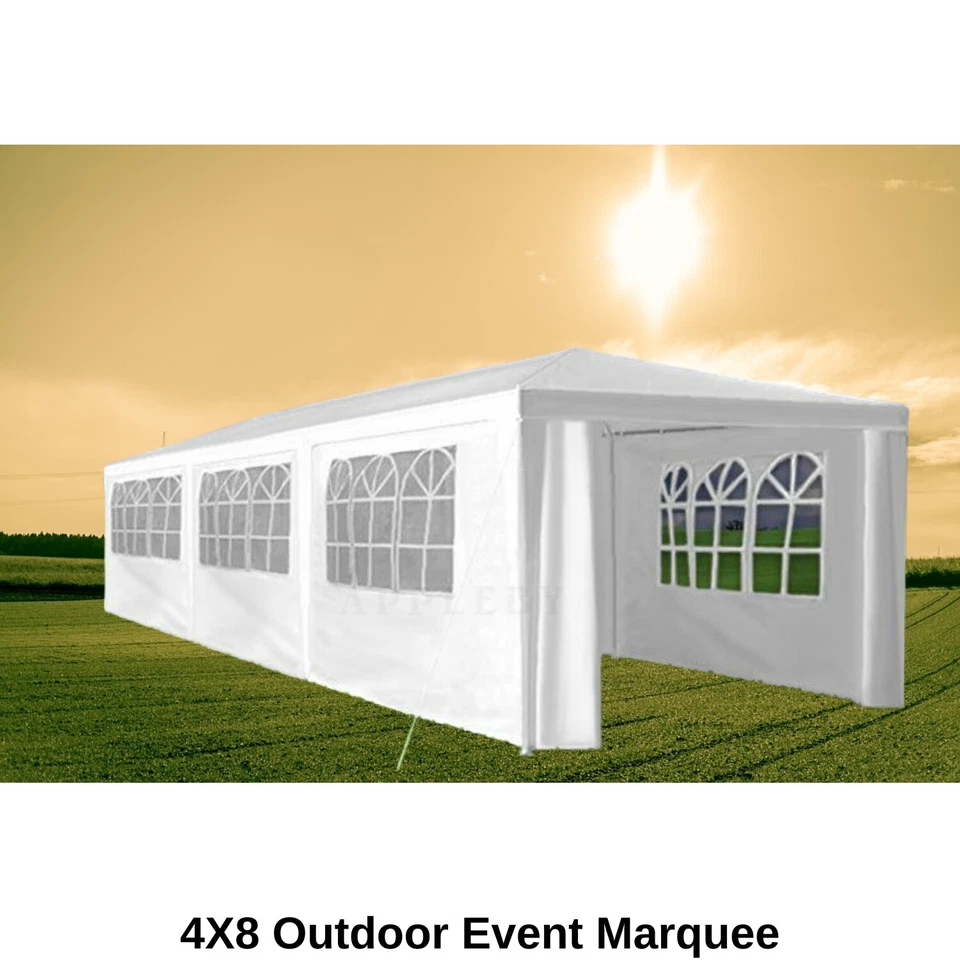 Wallaroo 4x8m Gazebo Party Wedding Marquee Event Tent White Outdoor Canopy  - image 2 of 4