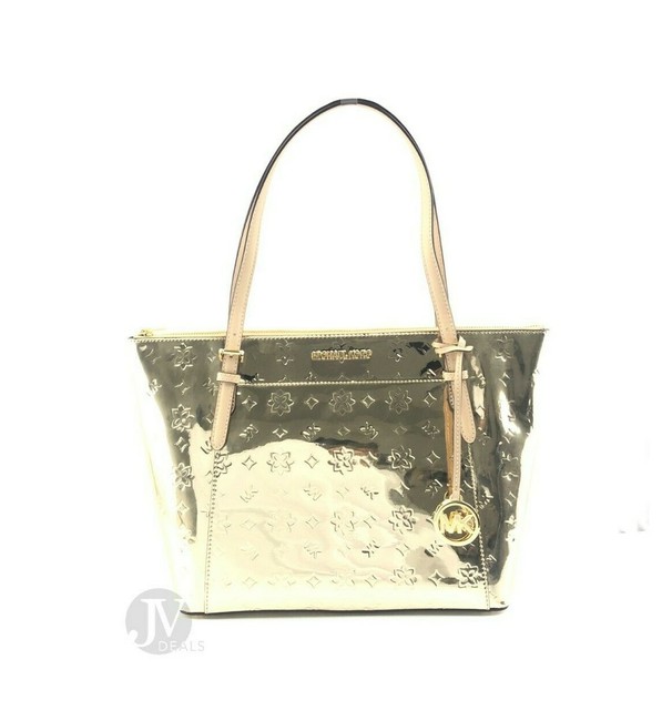 michael kors gold tote bag