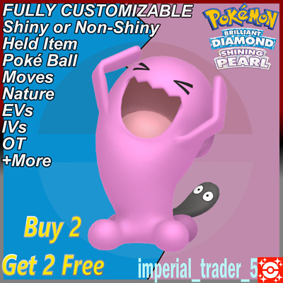 Pokemon Brilliant Diamond & Shining Pearl   Shiny Wobbuffet   6IV Customizable
