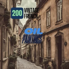 Printable Wall Artwork Designs Vintage French Oil Paintings 200 High Quality