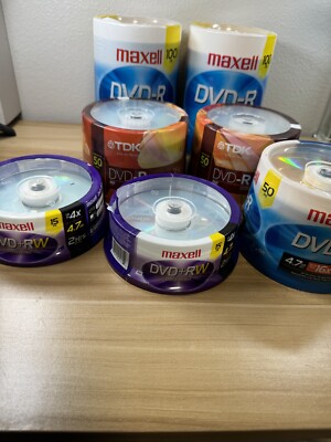 Maxwell & TDK DVD-R and DVD-RW 380 discs brand new