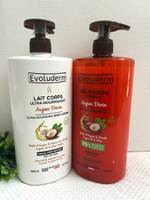 Evoluderm Argan  Shea Ultra Nourishing Body Lotion  Shower Gel 34 Fl Oz/1000ML