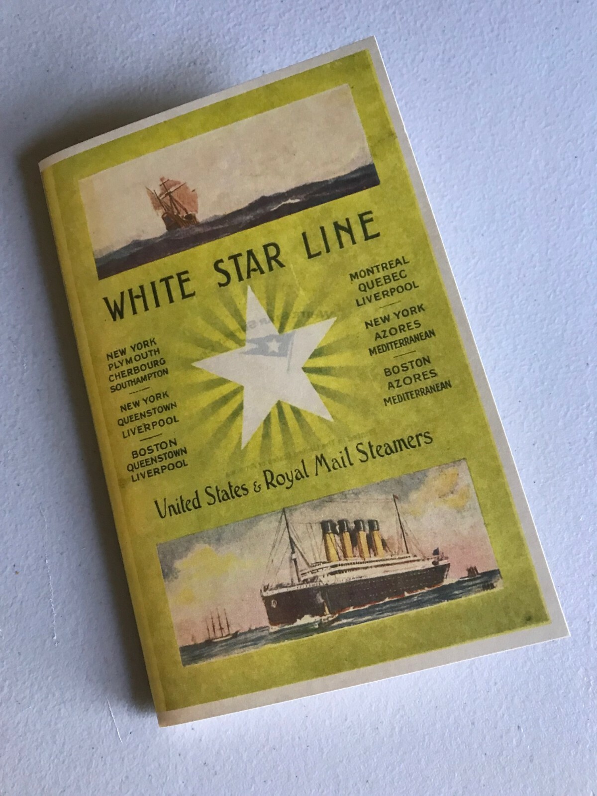 Large 6 White Star Line Sticker Titanic First Class 