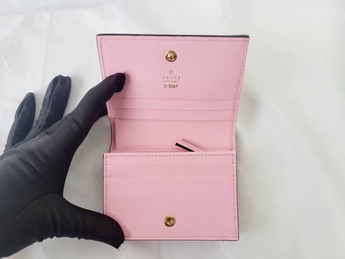 GUCCI × Bananya Pink Leather Compact Wallet with Box From Japan Unused Item - Picture 6 of 10